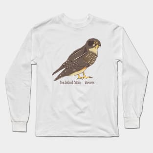 New Zealand Falcon Karearea Long Sleeve T-Shirt